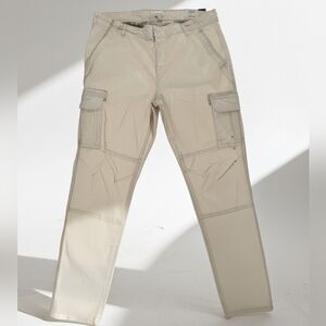 Sun + Stone Tapered Fit Light Tan Men's Cargo Pants Size 38